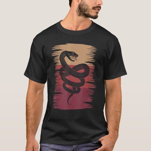 Retro Animal Snake Reptile Keeper Pet Snake 1 T-shirt (Voorkant)