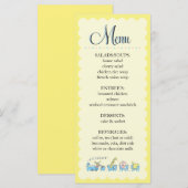 Retro Animal Train  | Menu Baby shower (Voorkant / Achterkant)