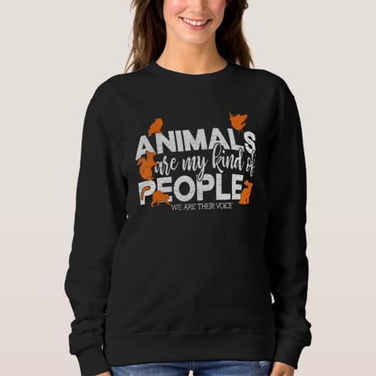 Retro Animals Are My Kind Of People Animals Rescue Trui (Voorkant)