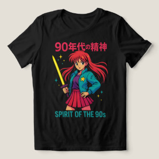 Retro Anime 90s Vaporwave Stijl Tri-Blend Shirt