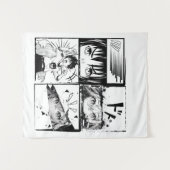 Retro Anime-actierasters Wandkleed (Voorkant (horizontaal))