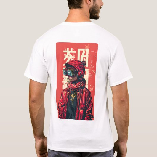 Retro Anime AI MPC Live Billboard Sign T-Shirt (Achterkant)