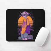 Retro Anime Gamer Jongen Muismat (Met muis)