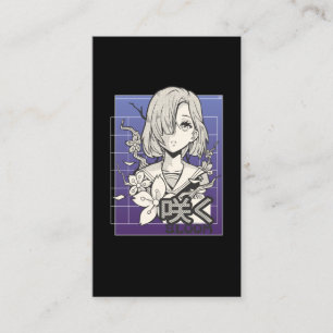 Retro Anime Girl Otaku Manga Comic Teen Japans Visitekaartje