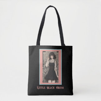Retro Anime Kleine Zwarte Jurk Carryall Tote Bag