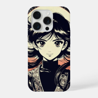 Retro Anime Meisje Vintage Manga iPhone Hoesje 15 Pro Case