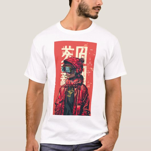 Retro Anime MPC Muziekspeler Billboard T-shirt (Voorkant)