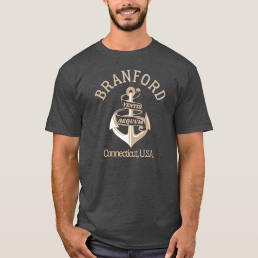 Retro Anker Branford Connecticut VS T-shirt (Voorkant)