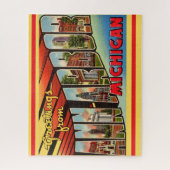Retro Ann Arbor Michigan Legpuzzel (Verticaal)