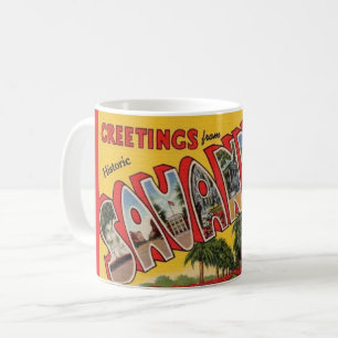Retro ansichtkaart Savannah Georgia mok