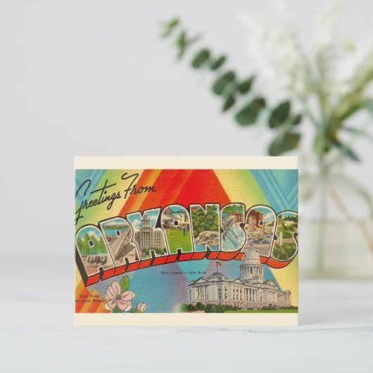  Retro ansichtkaart van Arkansas  Briefkaart (Staand voorkant)