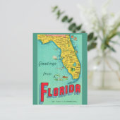 Retro ansichtkaart van Florida  Briefkaart (Staand voorkant)