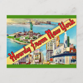 Retro ansichtkaart van New York City Briefkaart