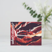 Retro Antelope Canyon Southwest Reizen Briefkaart (Staand voorkant)