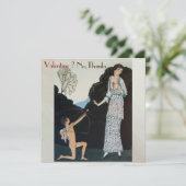 RETRO ANTI VALENTIJN DAG FEest WAX ZEGEL MONOGRAM Kaart (Staand voorkant)