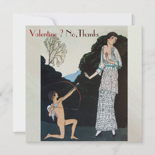 RETRO ANTI VALENTIJN DAG FEest WAX ZEGEL MONOGRAM Kaart (Voorkant)