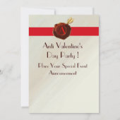 RETRO ANTI VALENTIJN DAG FEest WAX ZEGEL MONOGRAM Kaart (Achterkant)