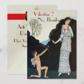 RETRO ANTI VALENTIJN DAG FEest WAX ZEGEL MONOGRAM Kaart (Voorkant / Achterkant)