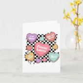 Retro Anti Valentijn Grappige Valentijnsdag Candy Kaart (Gele Bloem)