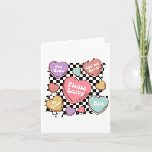Retro Anti Valentijn Grappige Valentijnsdag Candy  Kaart