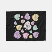 Retro Anti-valentijn Snoep Hart Liefde Suck Fleece Deken (Voorkant (Horizontaal))