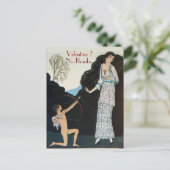 RETRO ANTI VALENTINE'S DAY RED WAX SEAL MONOGRAM FEESTDAGENKAART (Staand voorkant)