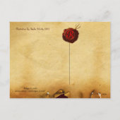 RETRO ANTI VALENTINE'S DAY RED WAX SEAL MONOGRAM FEESTDAGENKAART (Achterkant)