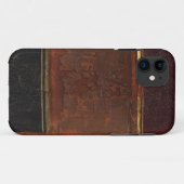 Retro Antiek Boek, kunstleder gebonden bruin Case-Mate iPhone Case (Achterkant (horizontaal))