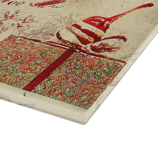 Retro Antiek kerstversieringen Snijplank (Hoek)