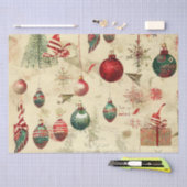 Retro Antiek kerstversieringen Tissuepapier (Craft)