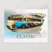 *~* Retro  Antiek kleurrijke klassieke auto's Briefkaart (Voorkant)