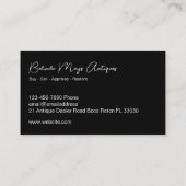 Retro Antieke Dealer Visitekaartje (Achterkant)