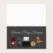 Retro Antieke Dealer Visitekaartje Tent Style (Buitenkant ongevouwen)