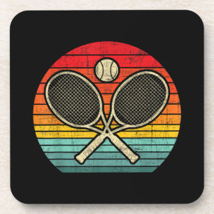 Retro Antieke Gekruiste Tennisracket - Sportliefhe Bier Onderzetter