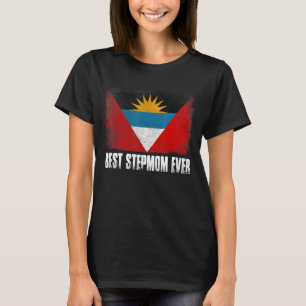 Retro Antigua en Barbuda vliegen de beste stepma o T-shirt
