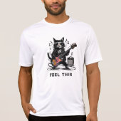*~* Retro AP91 Bas Gitaar Muziek Cat Player T-shirt (Voorkant)