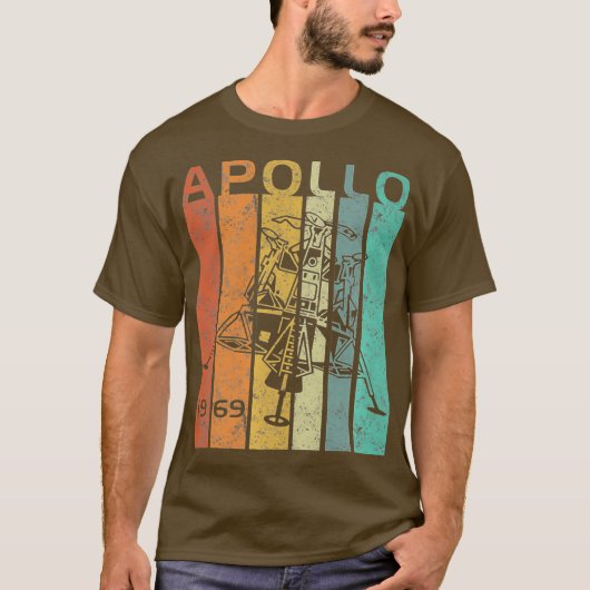 Retro Apollo 11 50th Jubileum Moon Landing T-shirt (Voorkant)