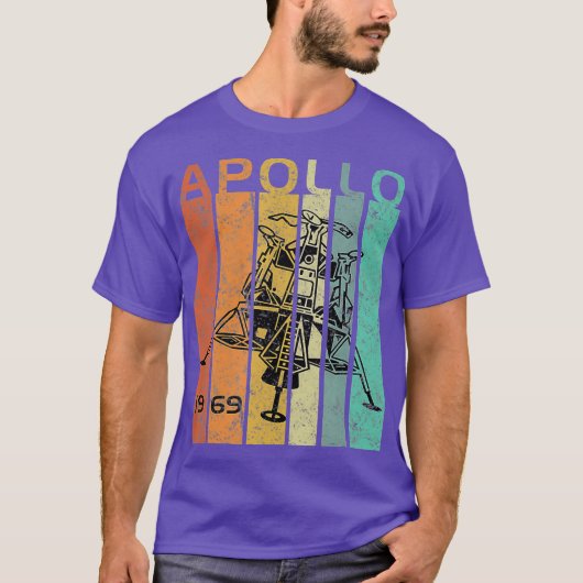 Retro Apollo 11 50th Jubileum Moon Landing T-shirt (Voorkant)