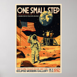Retro Apollo 11 Maanlanding Poster Vintage Ruimte