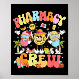 Retro Apotheek Bemanning Zomer Vakantie Apotheek A Poster
