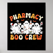 Retro Apotheek Boo Crew Ghost Apotheker Tech Hall Poster (Voorkant)