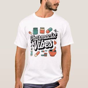 Retro Apotheker Sfeer Apotheek Werknemer Medisch O T-shirt
