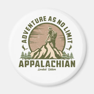 Retro Appalachian Mountains Hike Sunset T-shirt Magneet