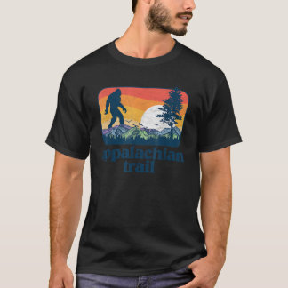 Retro Appalachian Trail Bigfoot Mountain Trees Out T-shirt