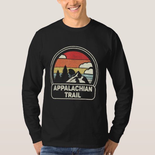 Retro Appalachian Trail Hiking Mountains T-shirt (Voorkant)