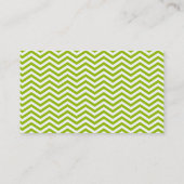 Retro appel groene Chevron strepen; krijtbord look Visitekaartje (Achterkant)