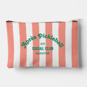 Retro Après Pickle Ball Social Club Pink Stripe  Etui (Achterkant)