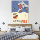 Retro Apres Ski  Canvas Afdruk (Insitu (Slaapkamer))