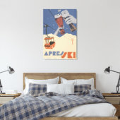 Retro Après Ski Canvas Afdruk (Insitu (Slaapkamer))