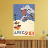 Retro Après Ski Canvas Afdruk (Insitu (Woonkamer))